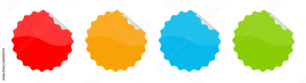 Starry promotional stickers in 4 colors Starry promotional stickers in 4 colors