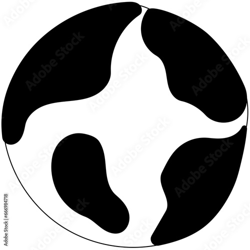 Cosmic Journey Astral Adventure with a Planet in Line Art