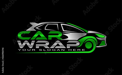 Car sticker Wrap Logo Template modern design