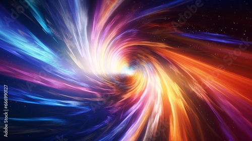 Abstract hyper space portal with swirling colors