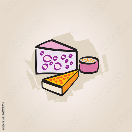 Illustration de nourriture - Icônes - Pain Boulangerie
Viande Blé Saucisse Manger Repas Alimentation Digital Dessin à la Main Vecteur