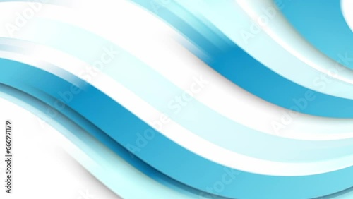 A blue and white wave animation photo