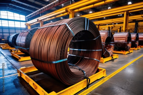 steel coils prepared for delivery photo