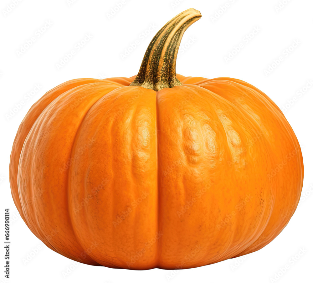 Obraz premium Fresh Ripe pumpkin isolated on a white or Transparent Background. PNG
