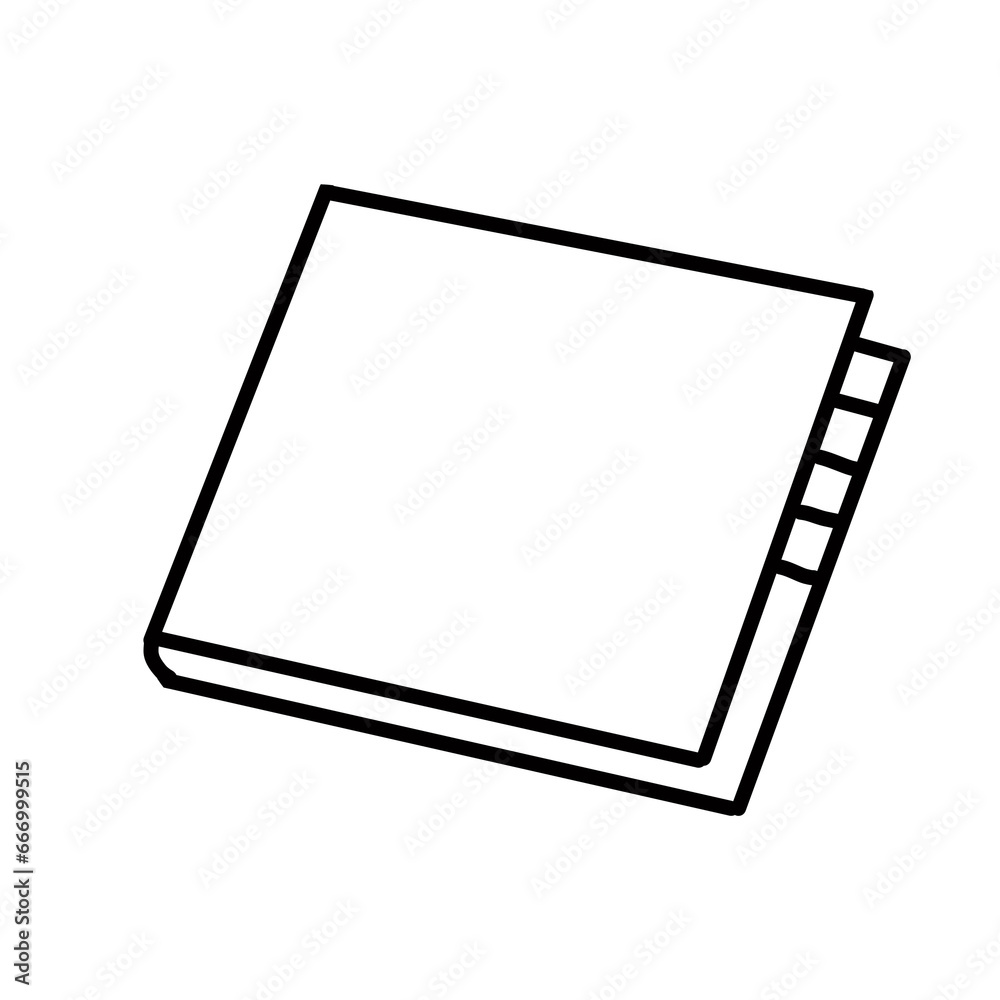 wallet Hand drawn organic line doodle