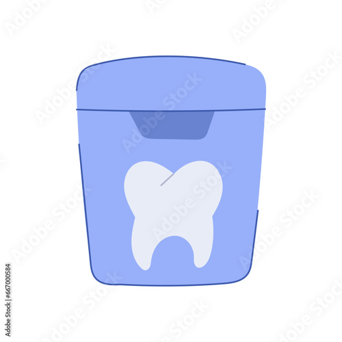 clean dental floss cartoon. oral ing, dentist dentistry, healthy fresh clean dental floss sign. isolated symbol vector illustration