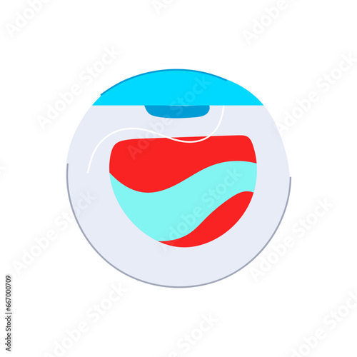care dental floss cartoon. tooth health, clean oral, ing dentist care dental floss sign. isolated symbol vector illustration