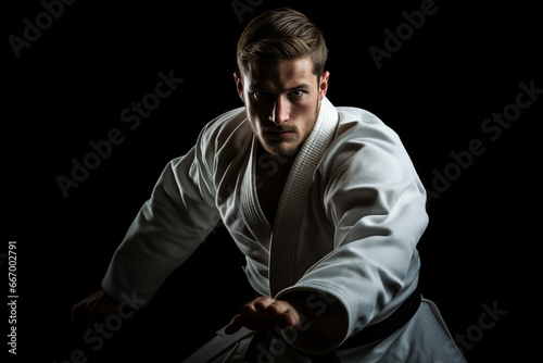 Photo of male in judo wear studio shot © Kalim