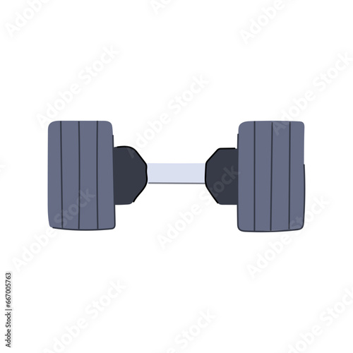 healthy dumbbell cartoon. bodybuilding heavy, workout muscle, power barbell healthy dumbbell sign. isolated symbol vector illustration