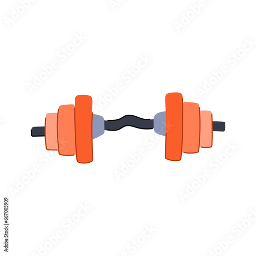 bodybuilding dumbbell cartoon. heavy workout, muscle power, barbell athletic bodybuilding dumbbell sign. isolated symbol vector illustration