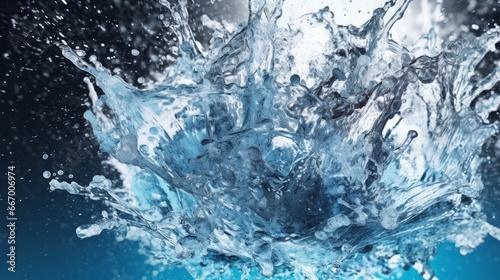 Splash with a frozen effect. AI generated © PandaStockArt