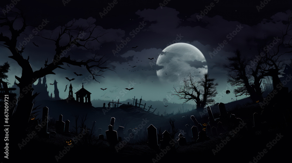 Halloween Atmosphere: Spooky Graveyard Halloween Atmosphere: Spooky Graveyard