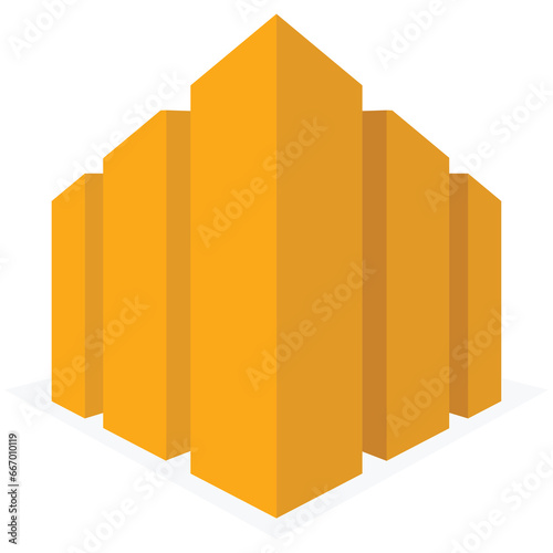 Digital png illustration of orange shapes with copy space on transparent background