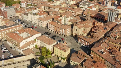 Aerial view of the historic center of Sassuolo, Emilia Romagna, Italy. photo