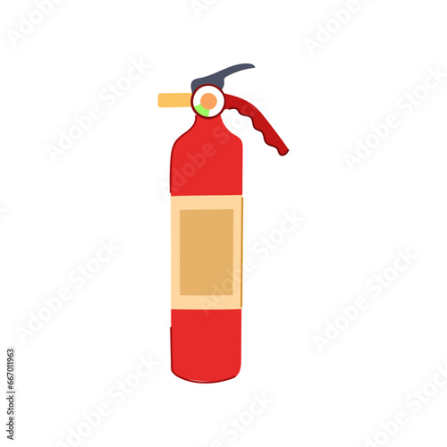 extinguish fire extinguisher cartoon. safe red, extinguishing equipment, spray caution extinguish fire extinguisher sign. isolated symbol vector illustration