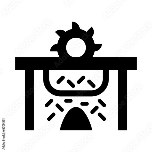 Sawdust Glyph Icon Design