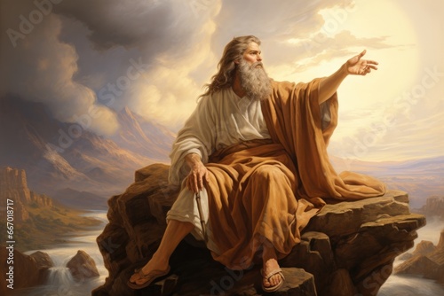 Moses' dialogue with God about speaking inabilities - biblical story photo