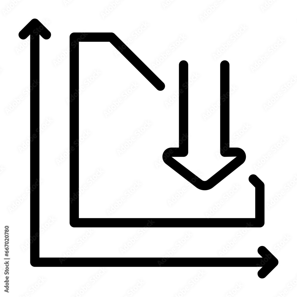 loss line icon loss line icon