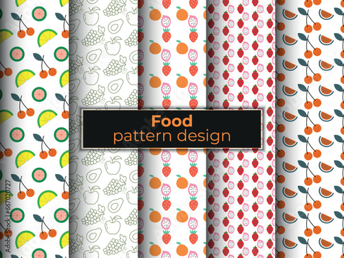 Food Pattern Design a Fresh Fruit Pattern for your background