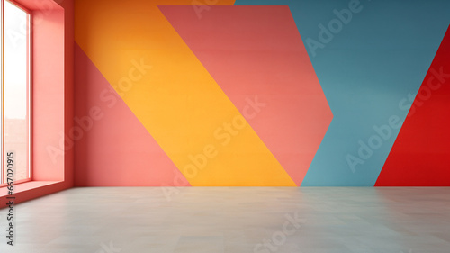 Fototapeta Naklejka Na Ścianę i Meble -  interior of a colorful wall