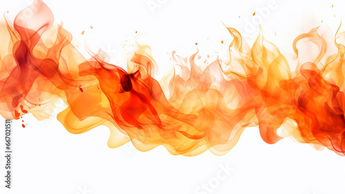 fire flame isolated on white background