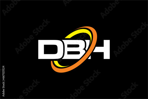 DBH creative letter logo design vector icon illustration photo