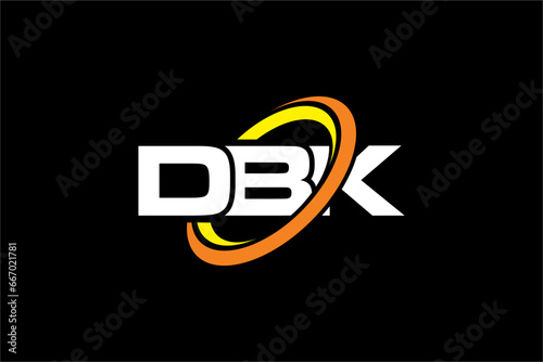 DBK creative letter logo design vector icon illustration photo