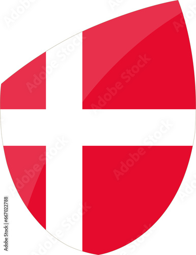 Free Download Denmark flag in rugby icon style - GFXLoad