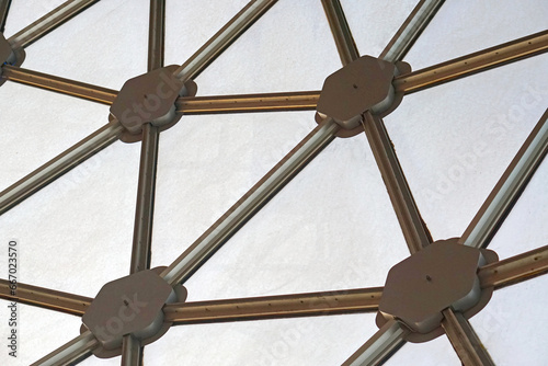 Geodesic dome ceiling structure