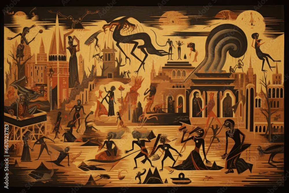 The ten plagues of Egypt - biblical story Stock Photo | Adobe Stock