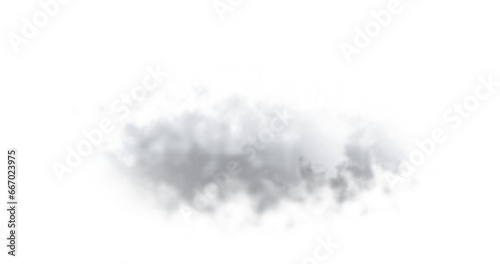 black and white smoke on transparent background