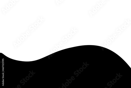 Abstract curve Shape. black wave shapes