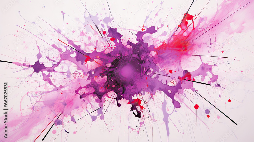 Naklejka premium Abstract purple splash on white background