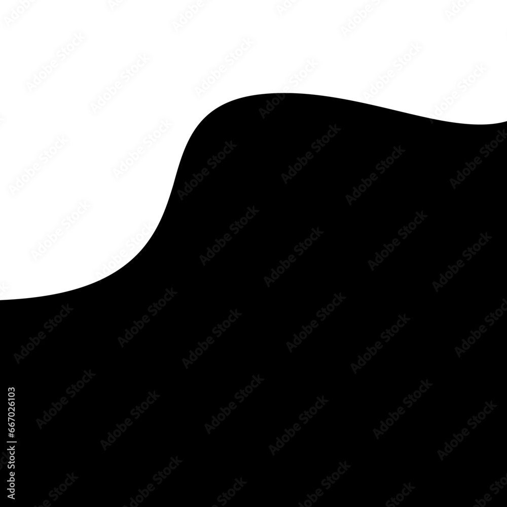 Black abstract curve shape Black abstract curve shape