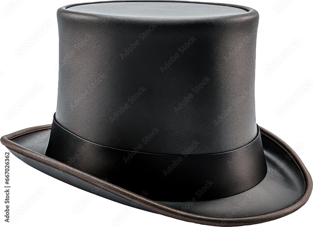 top hat transparent background PNG clipart  - obrazy, fototapety, plakaty 
