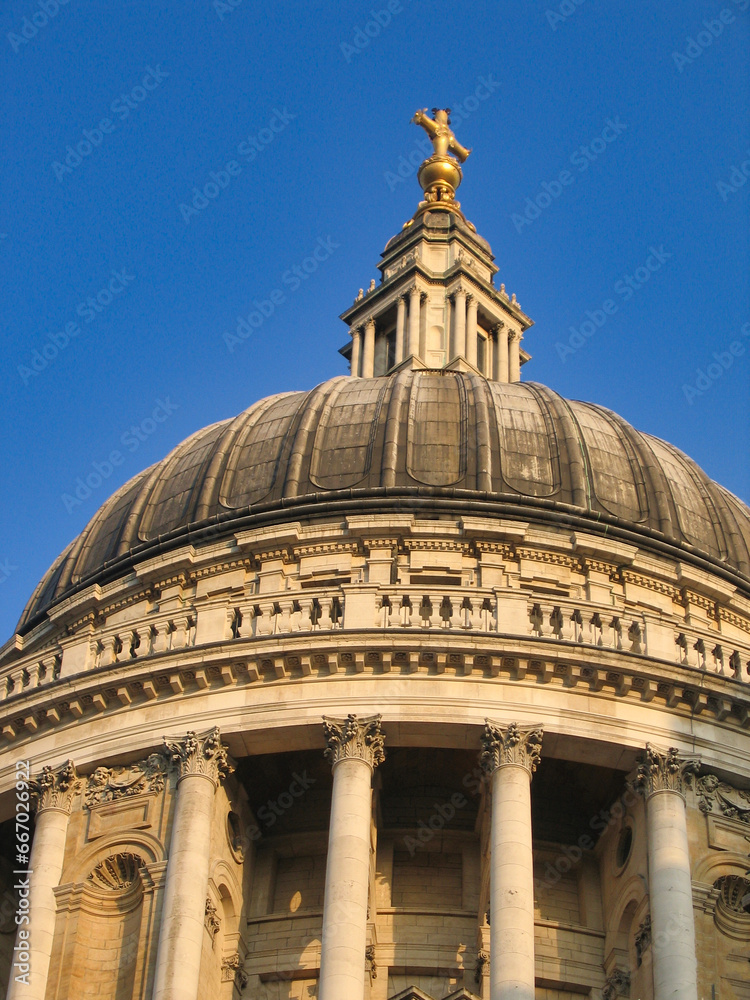 Dome of St Paul's Cathedral in London, UK.