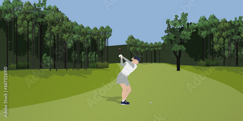 ゴルフ場07_森01