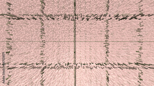 3d illustration of a pink explosion in a grid
