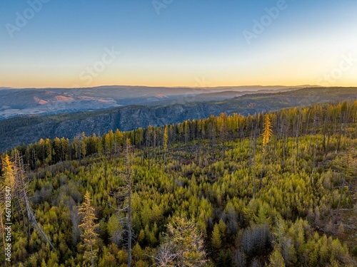 Aerial view of Myra-Bellevue Provincial Park in Kelowna, British Columbia, Canada