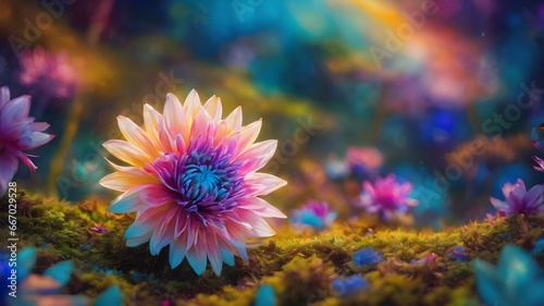 Beautiful colorful flower illustration