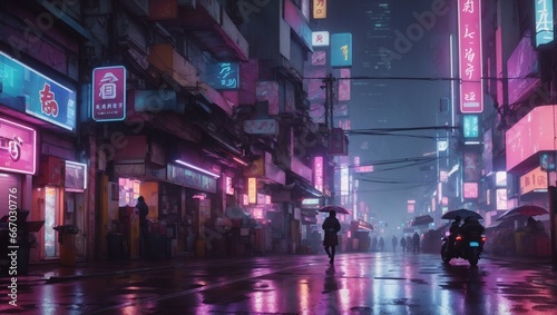Cyberpunk Streetlife city photo