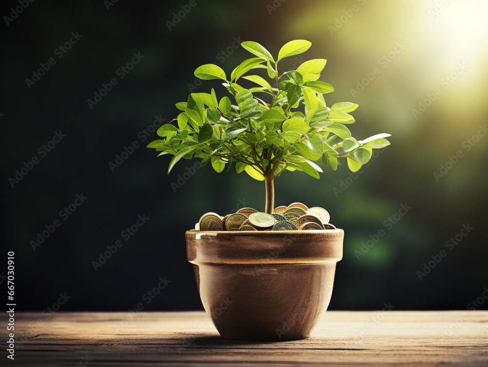Plants growing in business concept. Plants growing in business concept.