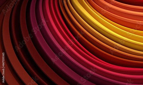  abstract background with curved lines in red and orange colors. 