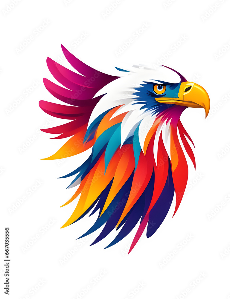 eagle logo, white background, illustration style, flat vector. ai eagle logo, white background, illustration style, flat vector. ai