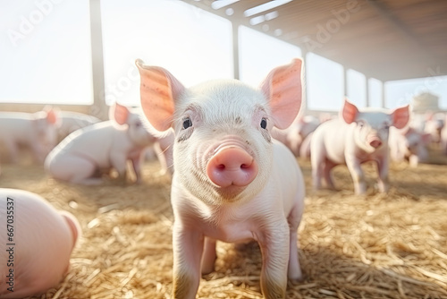 Pigs on farm