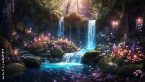 Enchanted Oasis: Secret Waterfall Retreat