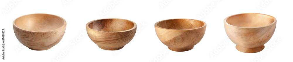 Empty wooden bowls, isolated on a transparent background. Set of wood bowls collection.. Isolated on a transparent background. PNG, cutout, or clipping path. Empty wooden bowls, isolated on a transparent background. Set of wood bowls collection.. Isolated on a transparent background. PNG, cutout, or clipping path.