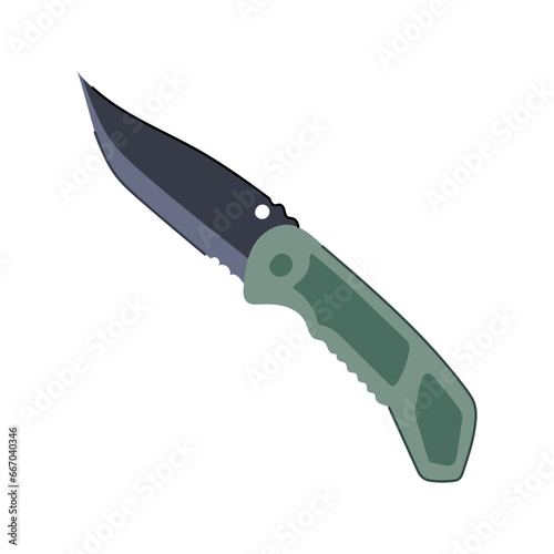 combat military knife cartoon. metal equipment, war metallic, handle hunter combat military knife sign. isolated symbol vector illustration
