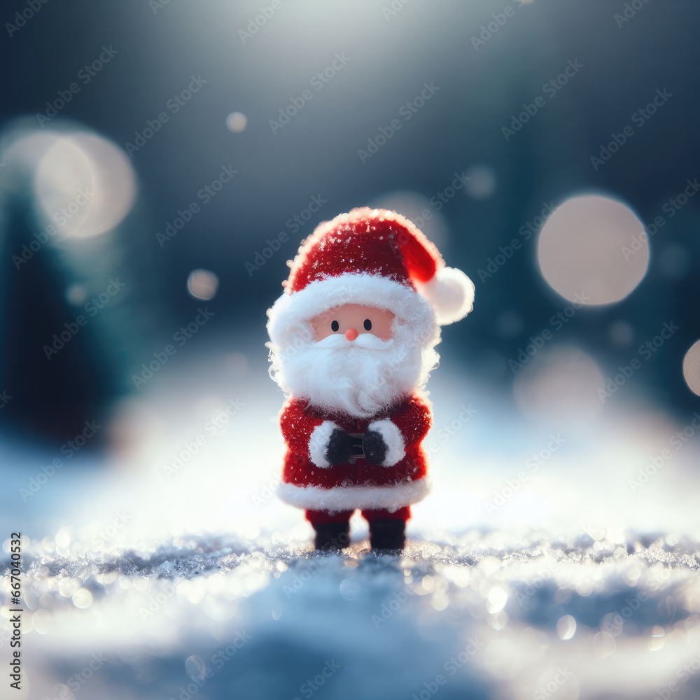  santa claus elves toy on snow christmas decoration christmas background for social media