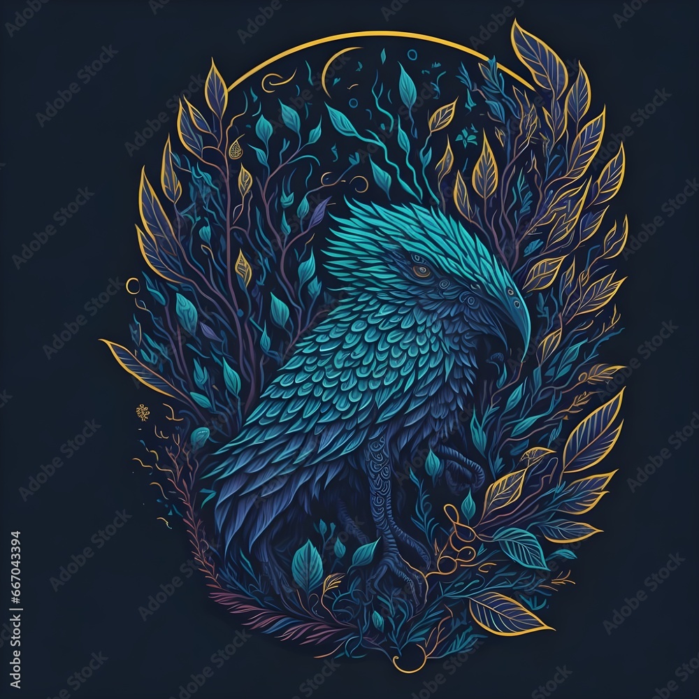Fototapeta premium Generative AI Tattoo